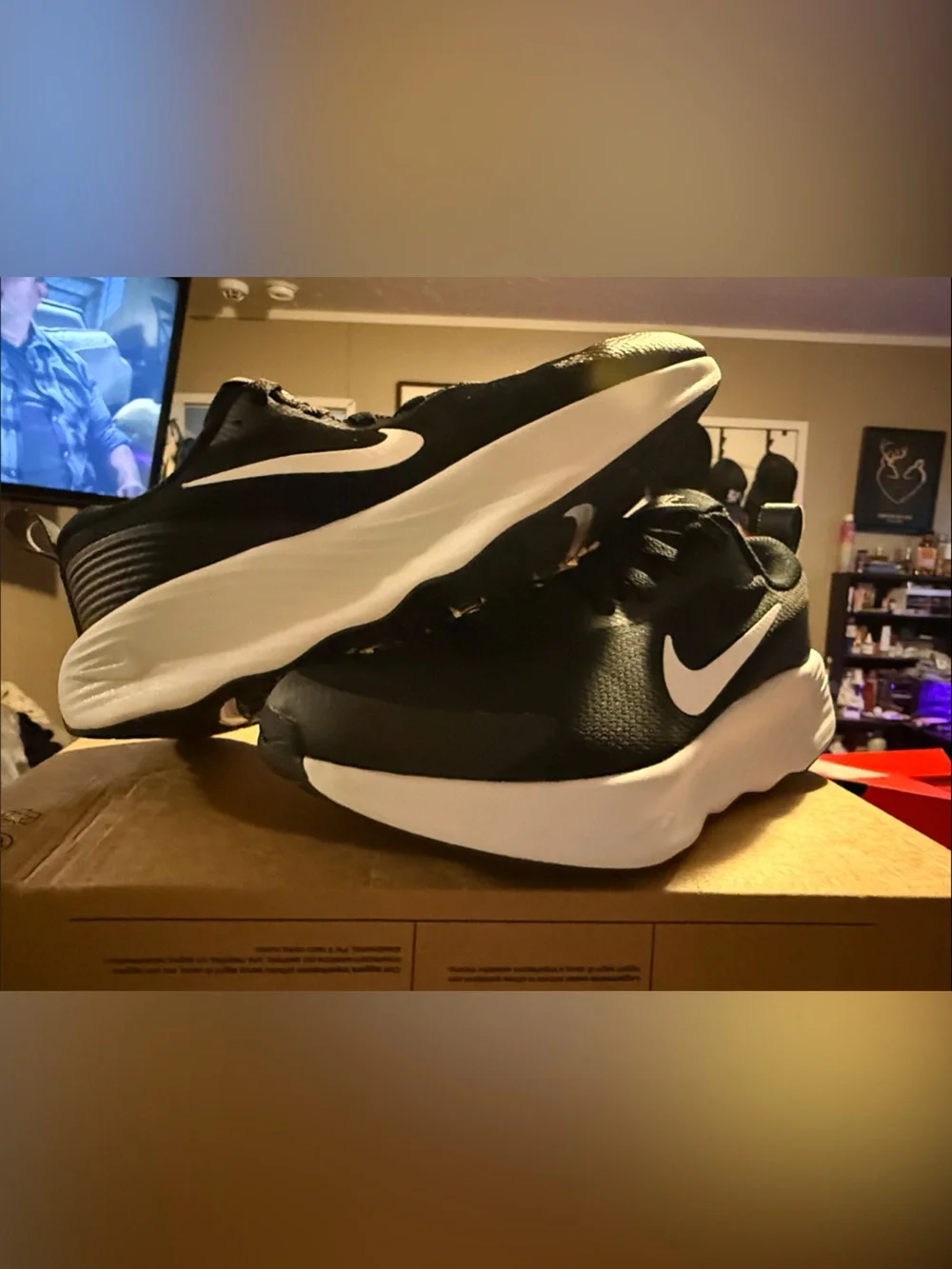 Nike Kids Black and White High-Top Sneakers